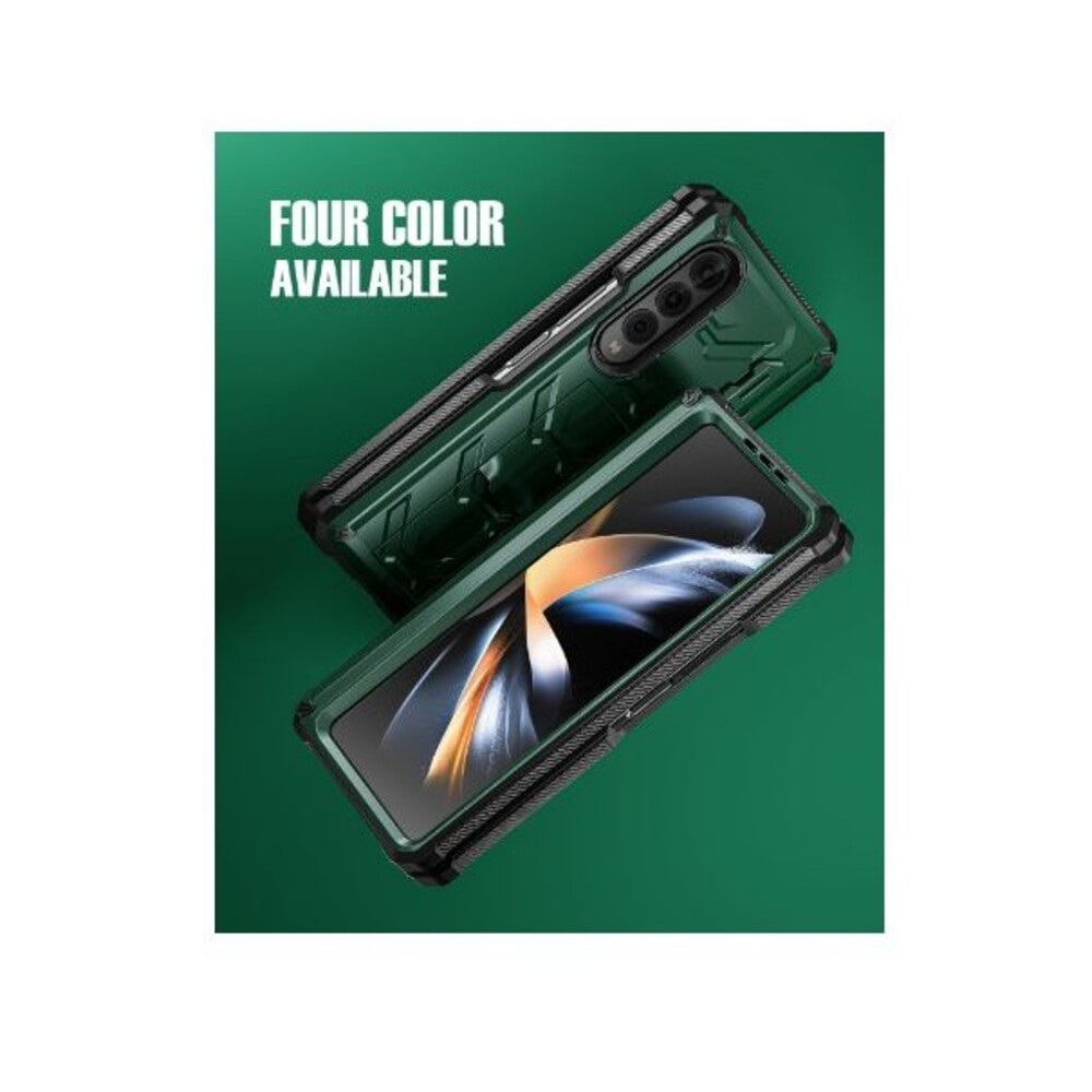 Samsung Galaxy Z Fold 4 Case with S Pen Holder & Kickstand Wireless Charging